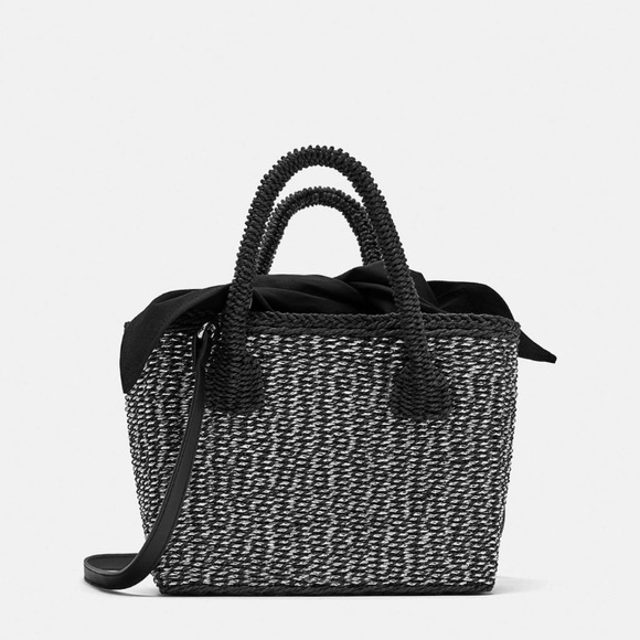 Zara Bags Nwt Zara Metallic Look Mini Tote Bag Poshmark